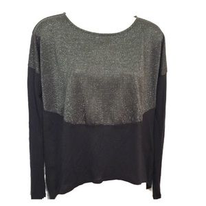 Jennifer Lopez black top blouse Back zipper S